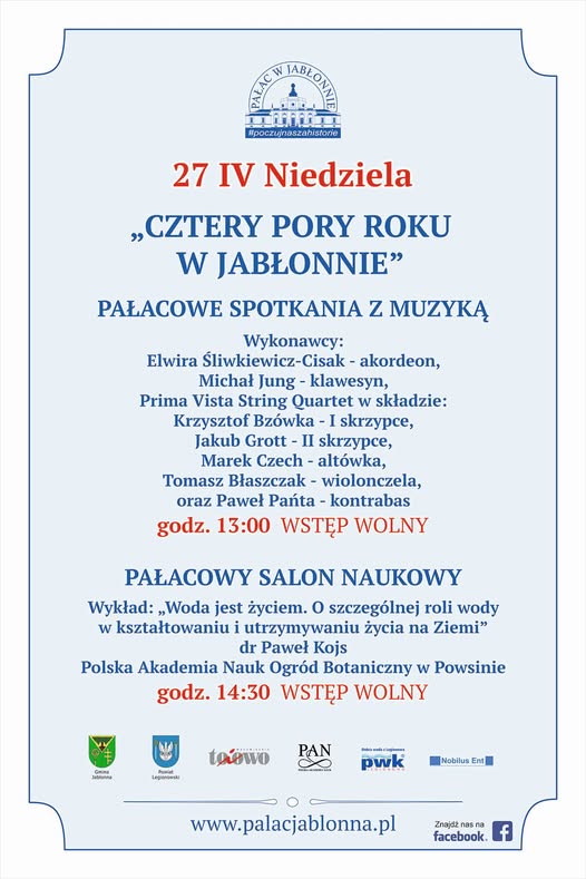 Koncert z cyklu Pałacowe Spotkania z Muzyką pt. 